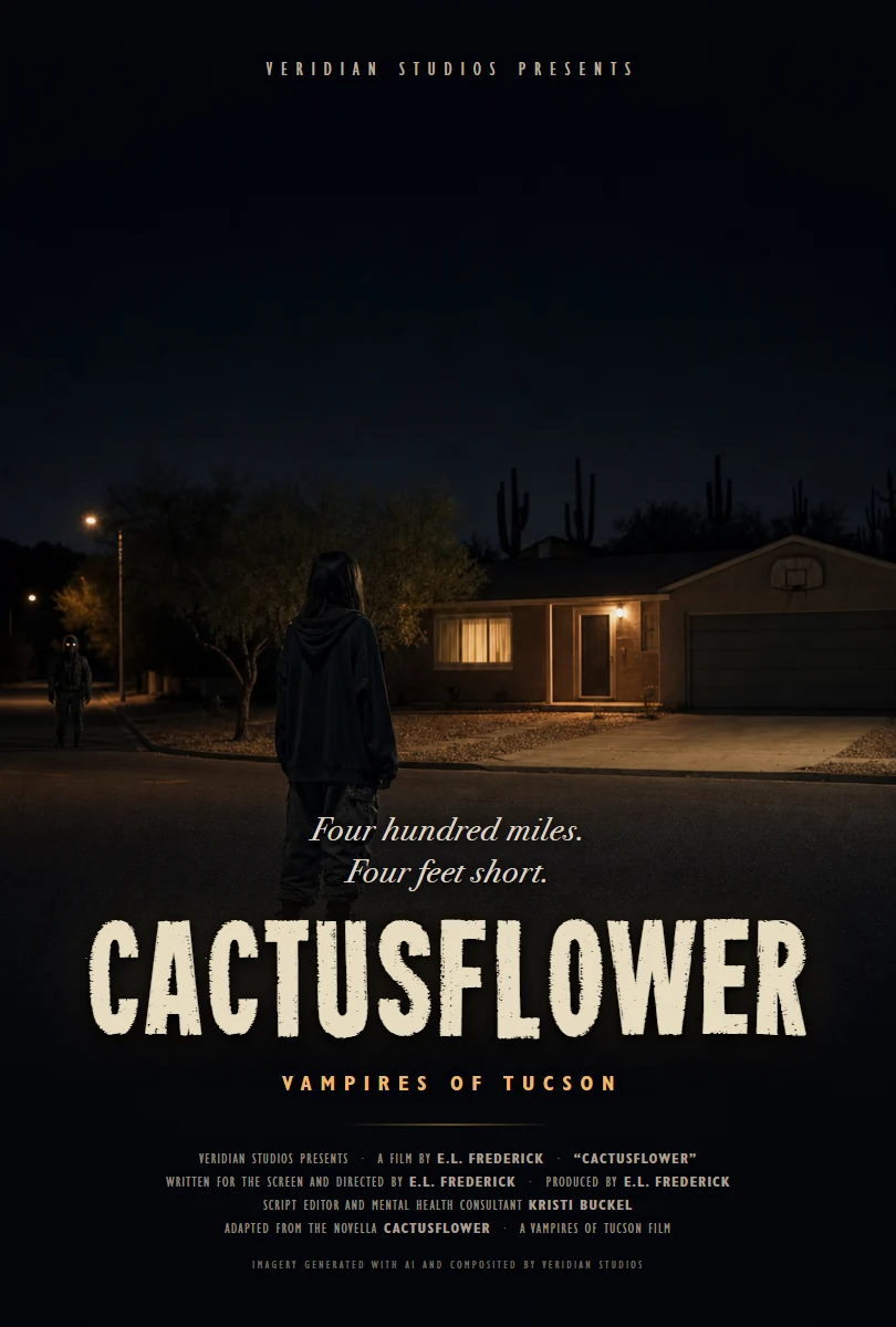 Cactusflower - a Vampires of Tucson film. One-sheet poster.